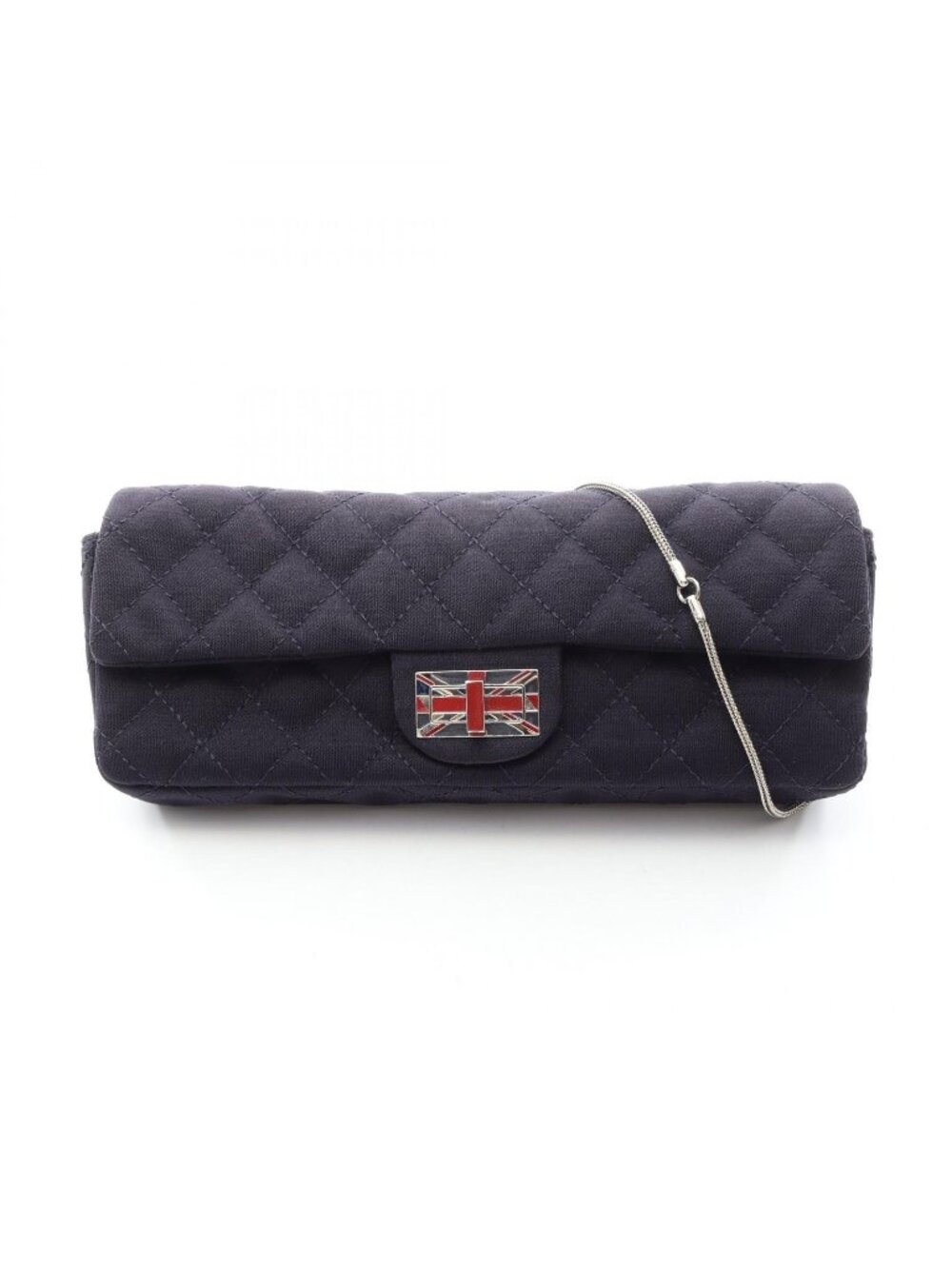 Chanel Shoulder Bag Quilted Union Jack Navy